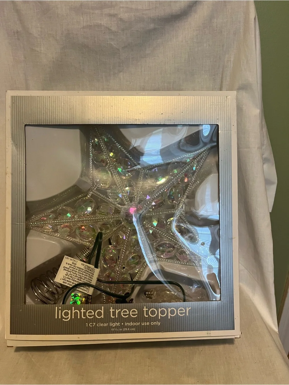 Iridescent Lighted Star Tree Topper